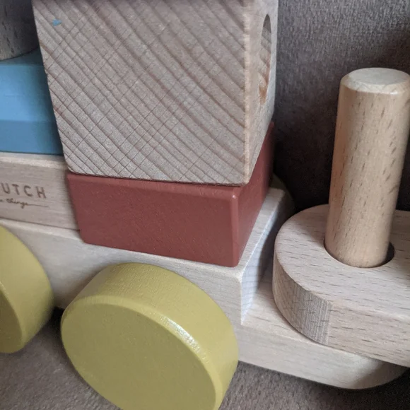 Little Dutch wooden stacking train rainbow - Picture 4 of 7